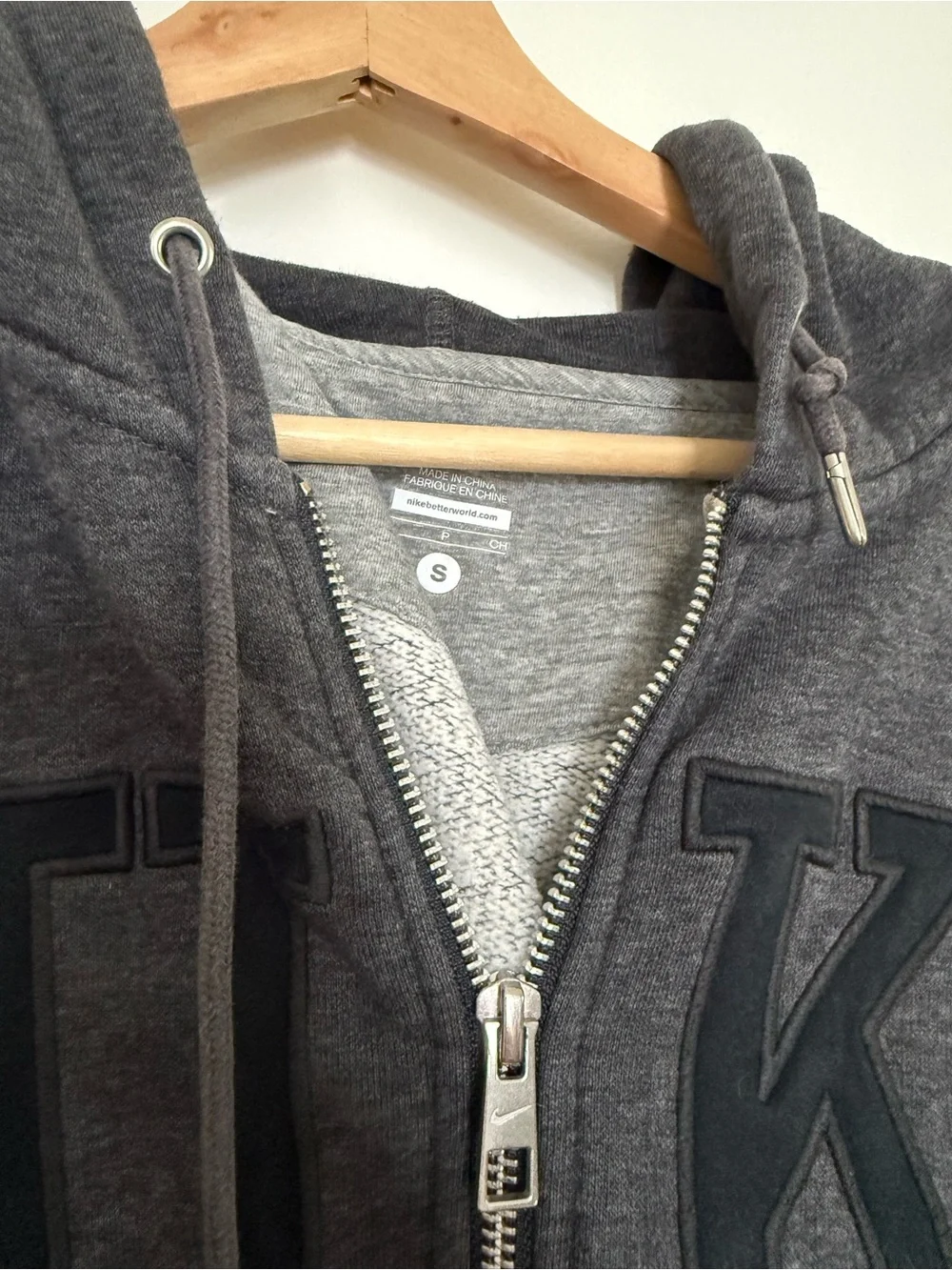 Nike Charcoal Gray Full-Zip Hooded Sweatshirt